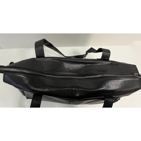 NWT Spikes and Sparrow black leather laptop bag - Picture 4 of 12